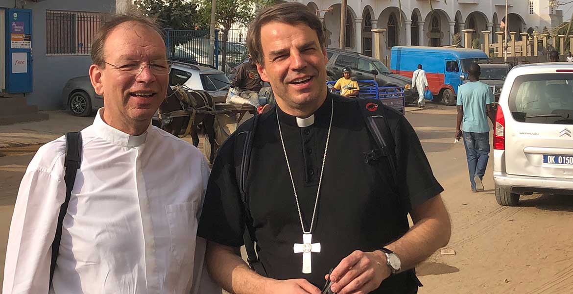 missio-Präsident Huber und der Passauer Bischof Oster auf Delegationsreise in Senegal. Foto: missio München