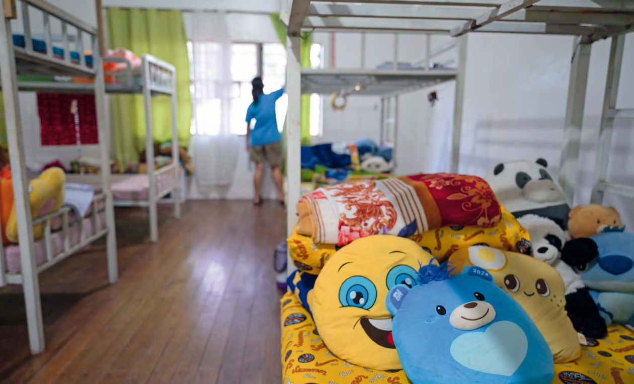 Schlafraum der Mädchen im Schutzhaus