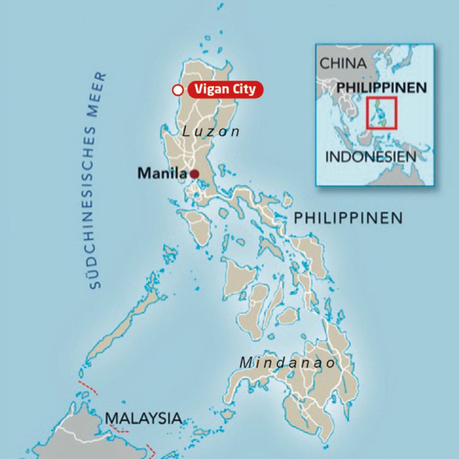 Landkarte der Philippinen.